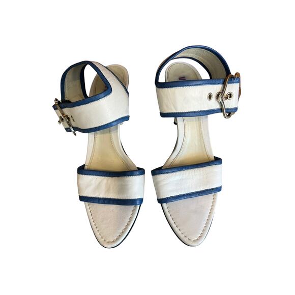 Versace Versus Heeled Sandals White Blue 39 - Picture 2 of 11